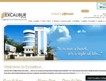Tablet Screenshot of hotelexcalibur.in